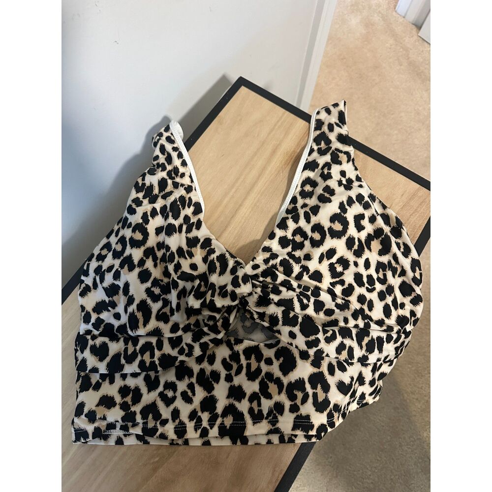 Old Navy Leopard Print Tankini Swim Top – Women's XL